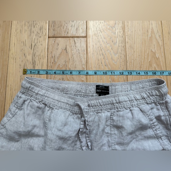 Women’s wide leg linen pants size‎ 1X gray Lagenlook preppy coastal resortwear - Picture 4 of 7